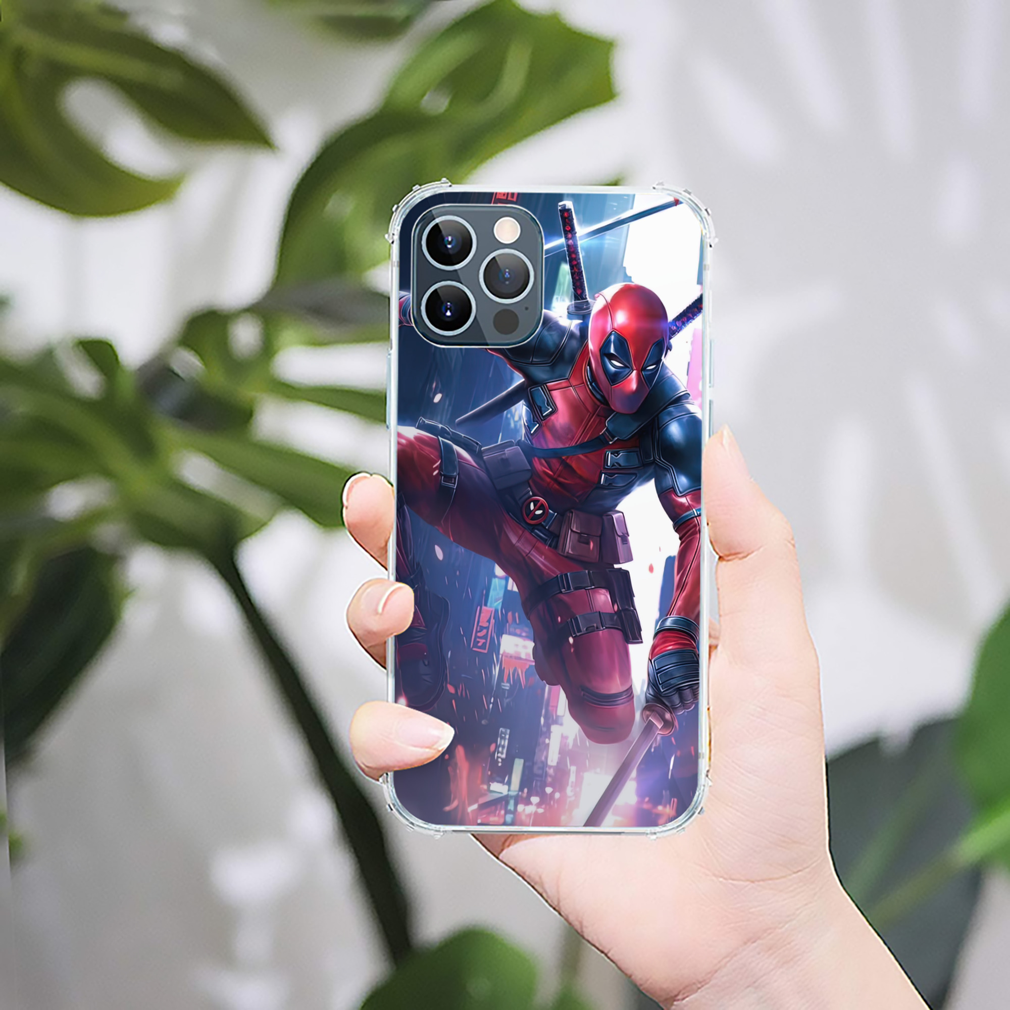 （画像用） Deadpool デッドプール 【iPhone 12シリーズ対応】透明スマホケース（クリアソフトケース）
